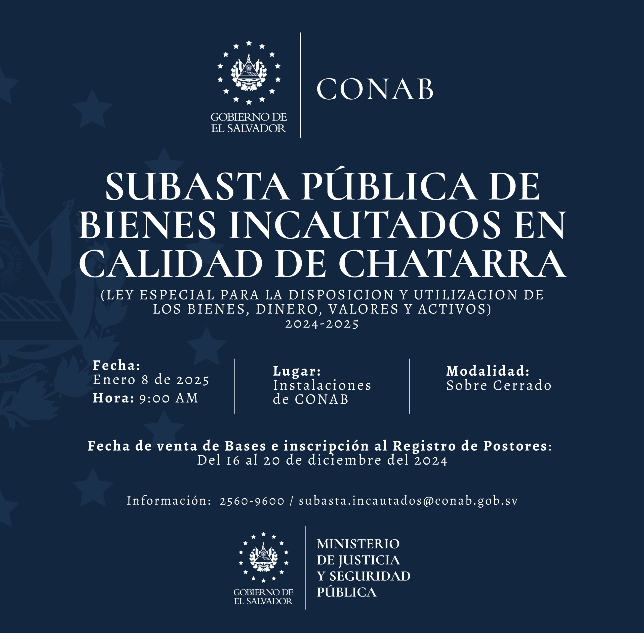 SUBASTA PÚBLICA LEDUB 2025